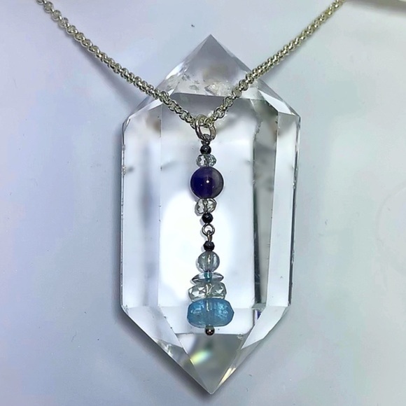 Hand Made Multi Gemstone Charm Necklace - Picture 1 of 2